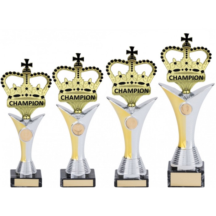 V-RISER WITH GOLD CROWN METAL PLAQUE - AVAILABLE IN 4 SIZES